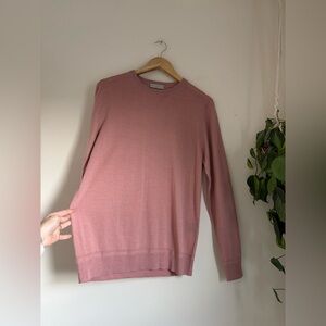 Gieves & Hawkes Lucas Merino Wool Silk Cashmere
Crew Jumper in Light Mauve